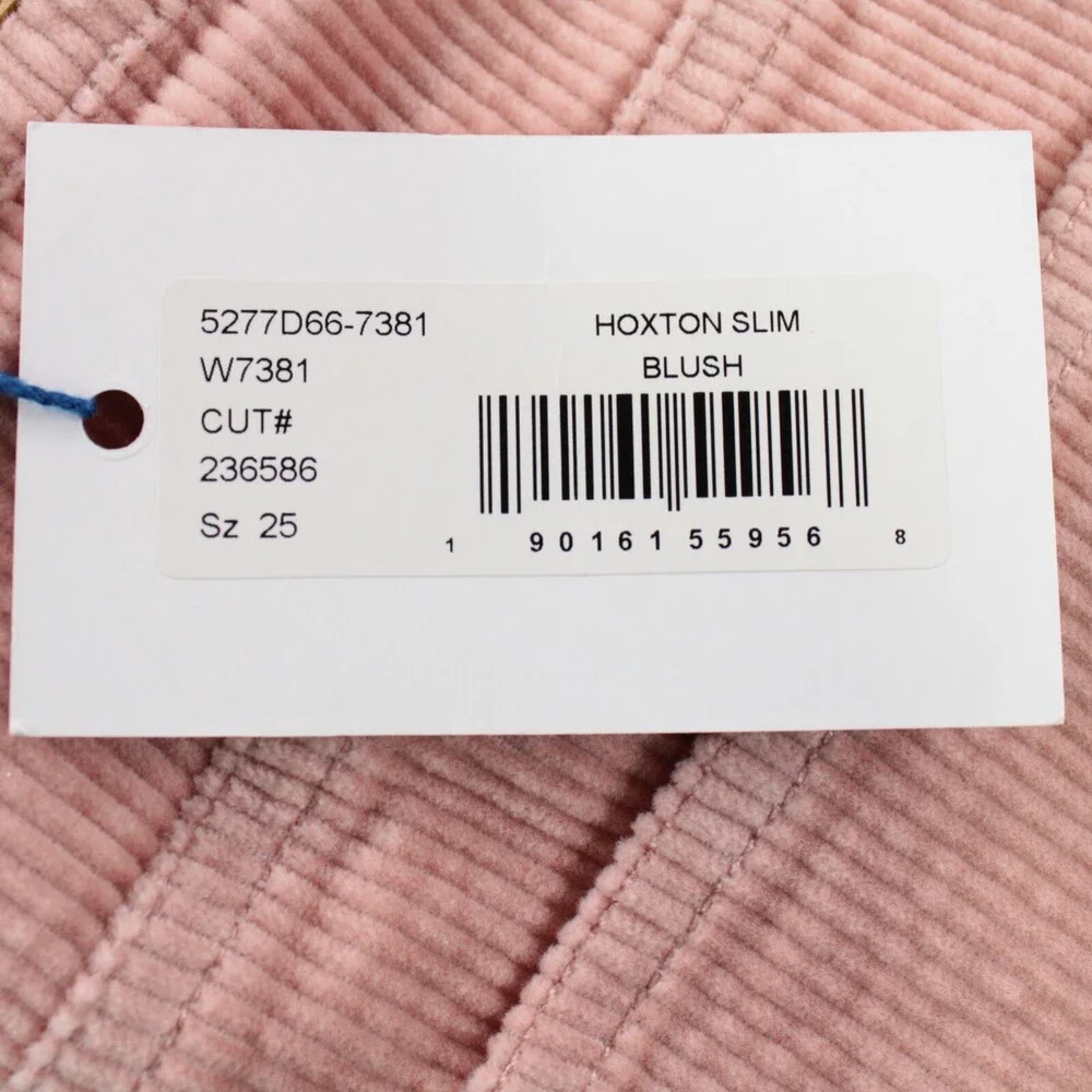 Paige NWT Jeans Size 25 US Hoxton Slim Solid Pink Cotton Blend - Picture 7 of 11